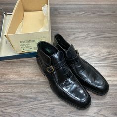 Vintage 1960’s Made In Usa Florsheim Black Monk Strap Ankle Beatle Boots Size 8.5 B! New In Box! Awesome Vintage Piece! New In Box! Please Make Reasonable Offers And Bundle! Ask Questions! :) Formal Boots With Heel Pull Tab And Plain Toe, Formal Boots With Heel Pull Tab And Round Toe, Formal Round Toe Boots With Heel Pull Tab, Ankle-high Dress Shoes With Leather Sole For Formal Occasions, Formal Ankle-high Goodyear Welted Boots, Formal Ankle-high Boots With Goodyear Welt, Ankle-high Boots With Heel Pull Tab For Formal Occasions, Vintage Black Workwear Boots, Vintage Goodyear Welted Boots With Almond Toe