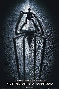 the amazing spider - man movie poster with an image of a person standing on top of a