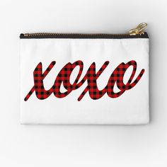 Kisses Zipper Pouch #xoxo #xo #valentines #valentinesday #love #loveintheair #lovely #soulmate #lover #lovers #iloveyou #loveyou #couple #couples #heart #hearts #iheart #romance #romantic #girlfriend #boyfriend #sweet #adorable #sweetheart #cupid #arrow #arrows #single #bemyvalentine #myvalentine #red #valentine Zipper Pouch, Phone Case