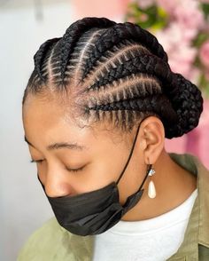 Cornrow Hairstyles For Black Women Updo, Classy Cornrows Black Women, Stitch Cornrows For Black Women, Stitch Cornrows, Black Cornrow Hairstyles, Big Cornrow Braids, Big Cornrows