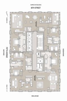 the floor plan for an apartment with three bedroom and two bathroom areas, including one living room