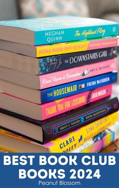 books stacked on top of each other with the title best book club books for 2014