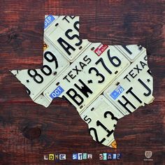 the texas state is made out of newspaper strips