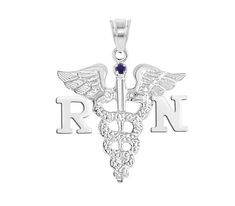 RN Charm for Registered Nurse Graduation Registered Dental Hygienist, Radiology Technician, Nurse Jewelry, Recognition Gifts, Radiology Technologist, Licensed Professional Counselor, Medical Jewelry, Graduation Jewelry, Beautiful Gemstones