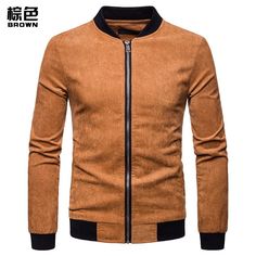 Corduroy Men, Casual Outwear, Types Of Jackets, Basic Jackets, Men's Coats & Jackets, Zipper Jacket, Warm Coat, Corduroy Jacket, Long Sleeves Jacket