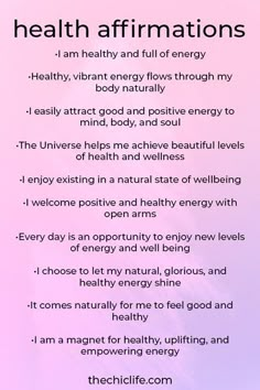 Positive Quotes For Life Encouragement, Positive Quotes For Life Happiness, Health Affirmations, Spiritual Manifestation, Morning Affirmations, Law Of Attraction Affirmations, Manifestation Journal