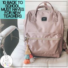 the back to school must haves for new teacher's backpacks and purses