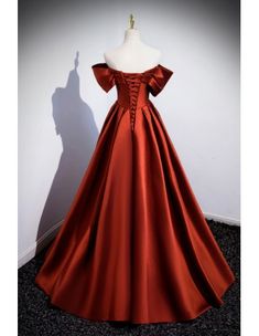 10% off now! red satin simple long off the shoulder evening dress  online. Sheprom offers formal, party, casual & more style dresses to fit your special occasions. Off-shoulder Ball Gown For Formal Occasions, Solid Color Evening Dress For Prom Season, Solid Color Evening Dress For Prom, Solid Satin Evening Dress For Prom, Evening Satin Ball Gown For Prom Season, Evening Satin Finish Ball Gown For Prom, Evening Ball Gown With Satin Finish For Prom, Satin Dress With Satin Finish For Prom Season Banquet, Satin Finish Dress For Banquet During Prom Season