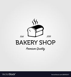 bakery shop logo design with bread