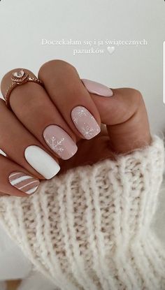 Brown And White Christmas Nails, Holidays Nails, Gel Ideas, Casual Nails, Classic Nails, Christmas Nails Acrylic