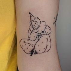 Pierrot Clown, Handpoke Tattoo, Theme Tattoo, Inspiration Tattoos, Weird Tattoos, Poke Tattoo, 1 Tattoo, Dainty Tattoos