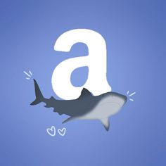 a shark with the letter a in it's mouth