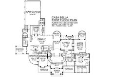 the first floor plan for this luxury home