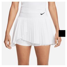 Shop Women's Advantage Court Dri-FIT Pleated Tennis Skort at Tennis Express. White Pleated Tennis Skirt, Nike Skirt, Womens Skorts, Club Skirts, Pleated Tennis Skirt, Tennis Skirts, Tennis Skort, Golf Skirts, Nike Flex