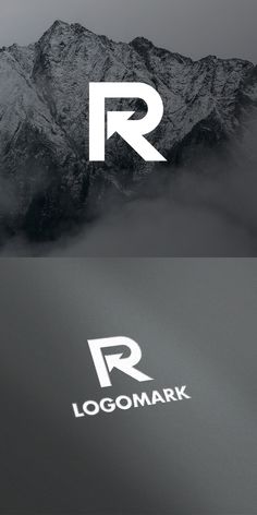 the letter r is placed on top of a mountain