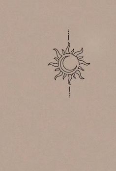 the sun and moon are drawn in black ink