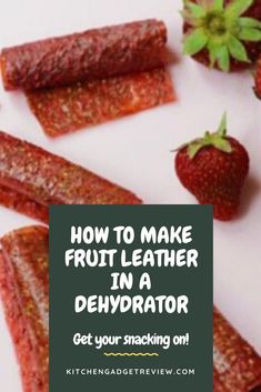 how to make fruit leather in a dehydraator and get your snack on