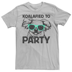 Bring the fun with this men's Koalafied To Party Koala Sunglasses Portrait Tee. Bring the fun with this men's Koalafied To Party Koala Sunglasses Portrait Tee. Crewneck Short sleevesFABRIC & CARE Cotton Machine wash Imported Size: 3XL. Color: Silver. Gender: male. Age Group: adult. Pattern: Graphic. Sunglasses Portrait, Mom Tees, Pattern Graphic, This Man, Projects For Kids, Koala, Diy Clothes, Cool Shirts, Fabric Care