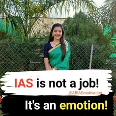 a woman holding a sign that says ias is not a job it's an emotion