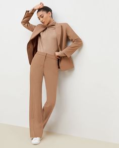 Tailored Chic, Camel Pants, Mm Lafleur, Office Casual Outfit, Work Dresses For Women, Classy Casual Outfits, Tall Clothing, Work Style, Classy Casual