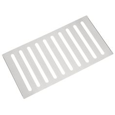 a white drain grate on a white background