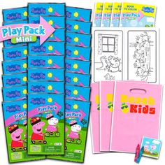 peppa's play pack mini with coloring book and markers