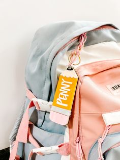 Pencil shaped acrylic tag for your kiddos this school year. The perfect way to make sure they know which backpack or lunchbox is theirs ;) Your choice of keyring style either gold clasp, key ring loop, or string. Choice of print or script lettering Rectangular White Keychain For School, Playful Pink Keychains For School, Cute Rectangular School Keychains, Trendy Personalized School Keychains, Trendy Rectangular Keychains For School, Trendy Rectangular School Keychains, Gold Keychain, Backpack Keychains, School Pencils