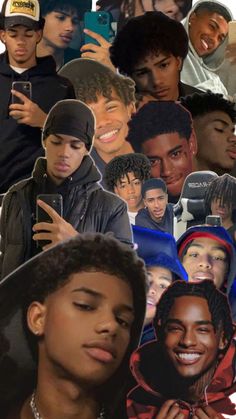 a collage of young black men and women