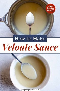 how to make veloute sauce in the pressure cooker or pot with spoon