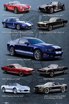 the history of ford's most iconic cars infographical poster - click to enlarge