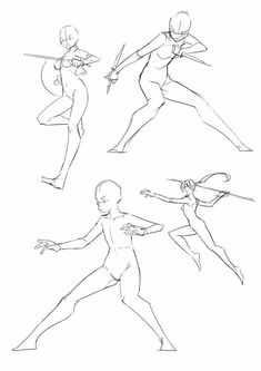 Bent Knees Drawing Reference, Action Base Pose, Knight Reference Drawing Pose, Female Battle Poses Reference, Forshorting Poses Drawing, Dagger Poses Reference Drawing, Warrior Woman Sketch, Art Bases Poses, Character Action Poses