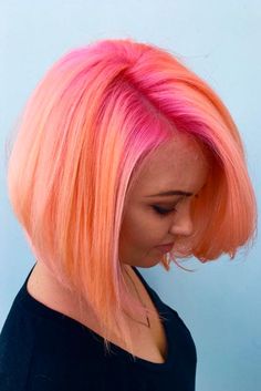 Peach Hair Colors, Peach Hair, Pretty Hair Color, Bright Hair, Tone Hair, Pastel Hair, Summer Hair Color