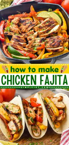 This Chicken Fajita Recipe are not only easy to make, but come with the most flavorful and tender pieces of chicken, thanks to my delicious Fajita Seasoning. Authentic Chicken Fajitas, Healthy Chicken Fajita Recipe, Best Chicken Fajita Recipe Skillet, Easy Chicken Fajita Recipe Skillet, Quick And Easy Chicken Fajita Recipe, Cilantro Salsa, Fajita Marinade, Cucumber Avocado Salad