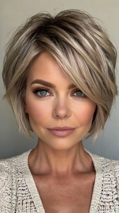 Short Hairstyles for Women Over 60 Short Hair And Glasses, Hair And Glasses, Thick Hair Cuts, Short Hairstyles Fine, Hairstyles For Women Over 60, Shaggy Bob, Saving Techniques, Medium Short Hair, Styling Guide