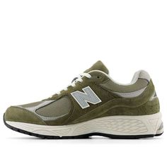 New Balance 2002R Sneakers 'Green White' M2002RFO Classic Green New Balance Sneakers, Classic New Balance Custom Sneakers For Sports, New Balance Custom Casual Jogging Sneakers, New Balance 2002r, Sneakers Green, Limited Edition Sneakers, Sport Sneakers, New Balance, Men's Shoes