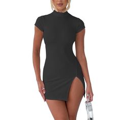 PRICES MAY VARY. Material:88%Polyester+12%Spandex.Women's bodycon mini dress made of our premium,super thick fabric is soft, lightweight, stretchable, breathable and comfortable,which hugs your figure like a second skin. Features:Sexy Bodycon Mini Dress,Mini Clubwear Dresses,Mock Neck Dresses,Sexy Short Sleeve Mini Dress,Slim Fit,Solid Color,Cut Out Dress For Women,Open Back,Side Slit Mini Dress,Tie Back Drawstring Dress, Sexy Backless Short Dress For Women. Design:The dress has a high neckline, Backless Short Dress, White Bodycon Mini Dress, White Backless Dress, Backless Dress Short, White Cut Out Dress, Side Cutout Dress, Music Bar, Backless Dress Summer, Black Backless Dress