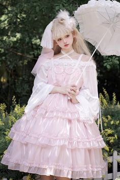 Fabric: Cotton Color: Pink Feature: Multi-layer, Ruffle, Bowknot Style: Sweet, Elegant, Princess Include: Dress*1 (Any of the accessory is not included.) Size (IN) Bust Waist Length S 33.86 26.77 36.22 M 35.43 28.35 36.61 L 37.01 29.92 37.01 XL 38.58 31.50 37.40 Size (CM) Bust Waist Length S 86 68 92 M 90 72 93 L 94 76 94 XL 98 80 95 Pink Princess Dress, Mode Rose, Punk Dress, Tiered Ruffle Skirt, Pink Ruffle, Fairy Dress, Lolita Dress, Gothic Lolita, Ruffle Skirt