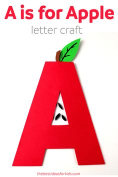 the letter a is for apple paper craft