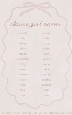 Searching for the prettiest classic baby girl names? Today, we're sharing over 100 traditional girl names with meanings that are simply *beautiful*. You’ll find old fashioned, unique, classic, and vintage English girl name ideas. 📌 SAVE this classic girl names list to come back to with your partner!