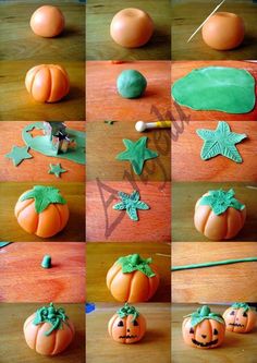 there are many pumpkins that have been made to look like they're painted