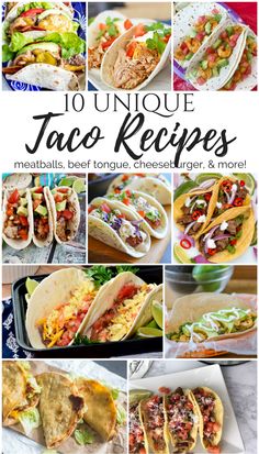 taco recipe collage with text overlay