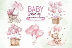 Cute Baby Shower Watercolor Sublimation Download File, Baby Shower, Resolution, Shower