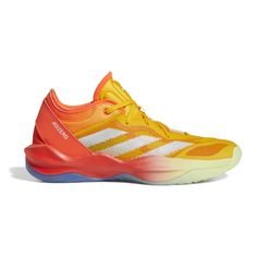 the adidas basketball shoe in yellow and orange