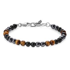 PRICES MAY VARY. Materials: Our men's beaded bracelet features 6mm tiger eye, rainbow obsidian and hematite stone beads; Ended with stainless steel lobster clasp and extender chain Adjustable Fit for Comfort: This men's beaded bracelet measures 7.5"(19cm) with 1.2"(3cm) extender in length, fit for wrist sizes of 6.5-8"(16.5-20cm), making this beaded bracelet a versatile bracelet for men Triple Protection Bracelet: This men's bracelet features three potent stones: rainbow obsidian, tiger eye, and Men Stone Bracelet, Beaded Bracelet For Men, Rainbow Obsidian, Hematite Stone, Necklaces And Bracelets, Protection Bracelet, Men's Bracelet, Mens Beaded Bracelets, Bracelet For Men