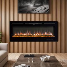 The wall mounted and recessed electric fireplace has an attractive design, extensive functions, and easy installation. It can bring your indoor space to a new level of comfort, perfectly combining sophistication and practicality. Flexible wall and wall-mounted installation, adjustable flame color and brightness can bring you a full ambience experience. Intelligent multi-function mode can ensure the safety of use. It can warm up your 400 square feet house. It is a multi-function fireplace and add Small Electric Fireplace Wall, Electric Fireplace No Mantle, Wall Mounted Faux Fireplace, Basement With Electric Fireplace, Recessed Fireplace Ideas, In Wall Electric Fireplace, Fireplace Tv Wall Built Ins Small Space, Modern Bedroom With Fireplace, Electric Fireplace Ideas Living Room