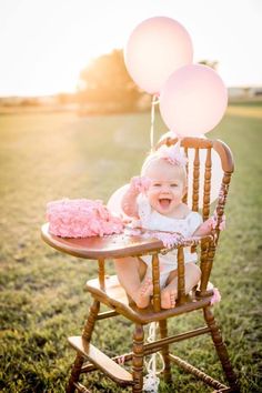 Highchair Cake Smash Photos, 1st Birthday Photoshoot High Chair, Cake Smash Photos High Chair, Antique High Chair Cake Smash, Creative First Birthday Photoshoot, High Chair Smash Cake Photos, Whimsical 1st Birthday Photoshoot, Cake Smash In High Chair, Wooden High Chair Photoshoot