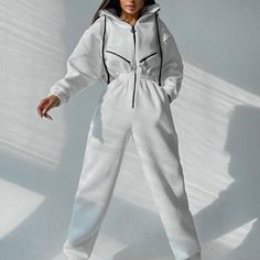 V-Neck Zipper Hooded Jumpsuit







 













Bust Size

(cm)





Waist Size

(cm)





Length

(cm)





Hip Size(cm)









S





88-92





88-92





138





90-94









M





92-96





92-96





141





94-98









L





96-100





96-100





143





98-102









XL





100-104





100-104





146





102-106









"Size measured by ourselves,

sometimes has some errors, but always within 3cm." Casual Fashion Korean, Zipper Outfit, Hoodies Zipper, Hoodie Jumpsuit, Elegant Jumpsuit, Overalls Casual, Drawstring Jacket, Collar Jumpsuit, Green Street