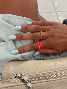 Teen Nails, Beachy Nails, Cute Simple Nails, Simple Gel Nails, Summery Nails, Basic Nails, Dipped Nails