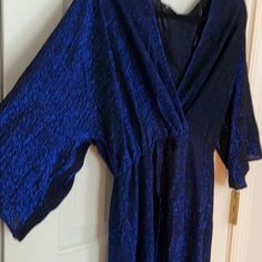 Gorgeous A Royal Blue Shimmer Dress From Zara, Brand New With Tags Blue Shimmer Dress, Zara Polka Dot Dress, Zara Floral Print Dress, Zara Denim Dress, Zara Shirt Dress, Cream Midi Dress, Zara Midi Dress, Flowy Dress Long, Zara Brand