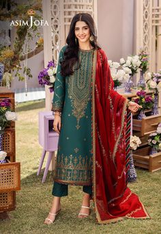 Asim Jofa AJCF-23 Dhanak Rang Collection 2024 Asim Jofa, Ladies Clothing, Shalwar Kameez, Suit Fabric, Pakistani Outfits, Pakistani Fashion, Ring Collections, Wow Products, Pakistani Dresses